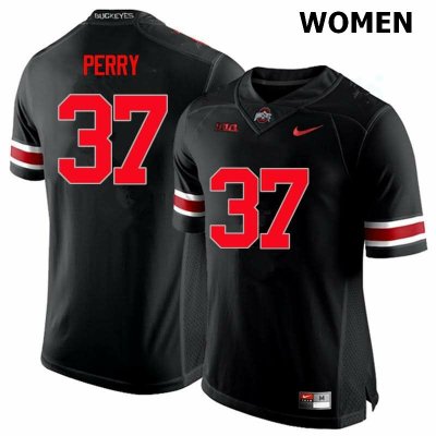 NCAA Ohio State Buckeyes Women's #37 Joshua Perry Limited Black Nike Football College Jersey HMO0545MM